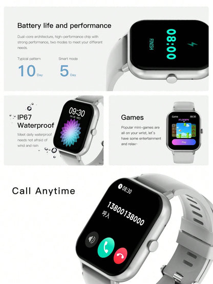 D8 Women's Smartwatch, 1.83" Touchscreen, Waterproof, 100+ Sports Modes
