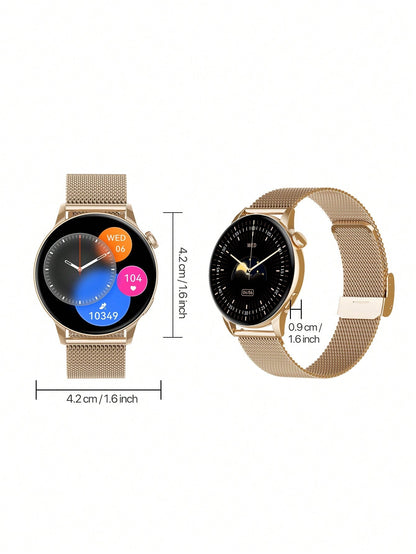 D8 1.3" Women's Smartwatch Waterproof Fitness Tracker 100+ Sports Modes