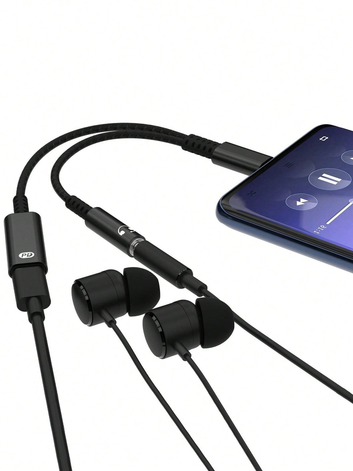 D8 USB-C to 3.5mm Headphone + Charger Adapter – 2-in-1 Dongle with 60W Fast Charging