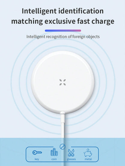 D8 15W Magnetic Wireless Charger – Fast Charging Pad for iPhone 15/14/13/12 Pro Series
