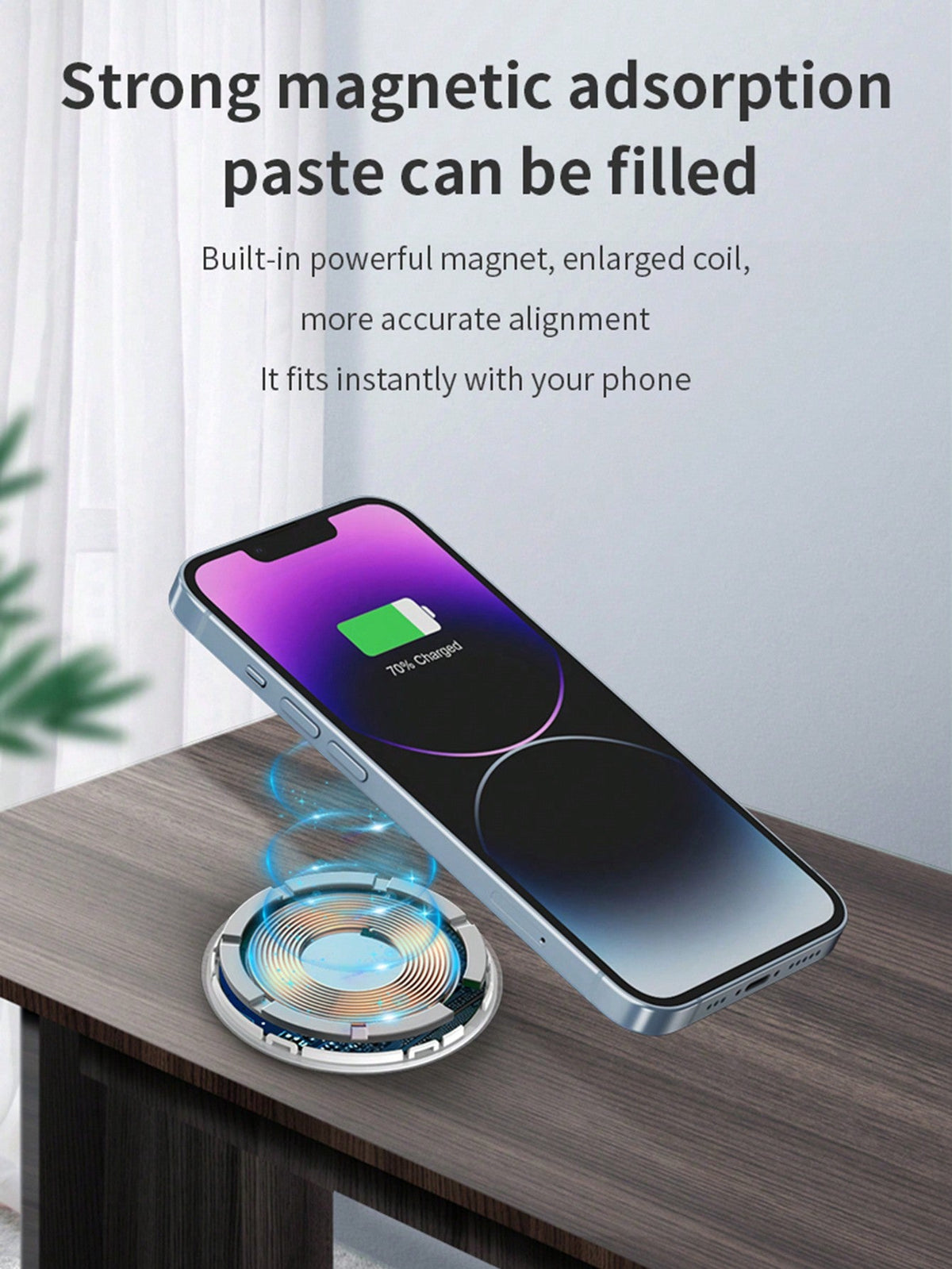 D8 15W Magnetic Wireless Charger – Fast Charging Pad for iPhone 15/14/13/12 Pro Series