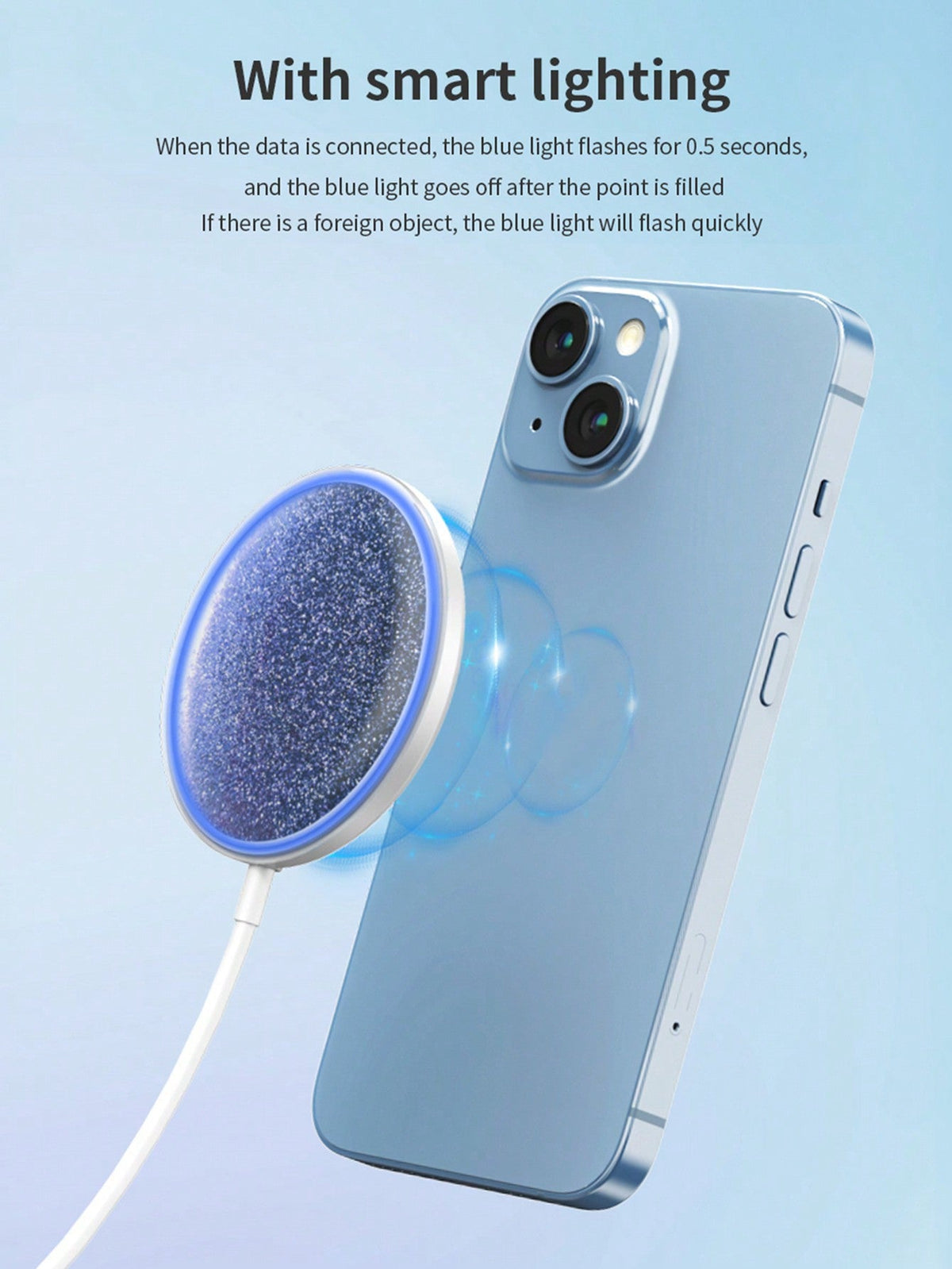 D8 15W Magnetic Wireless Charger – Fast Charging Pad for iPhone 15/14/13/12 Pro Series