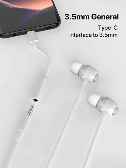 D8 USB-C to 3.5mm Audio Adapter – DAC Stereo + Mic Dongle for iPhone 16, Galaxy S23, iPad Pro