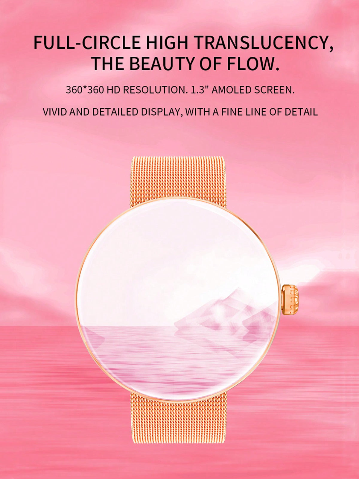 Dynamic8 Smart Watch – Waterproof Fitness Tracker, Bluetooth Calls, 100+ Sports Modes (Gold)