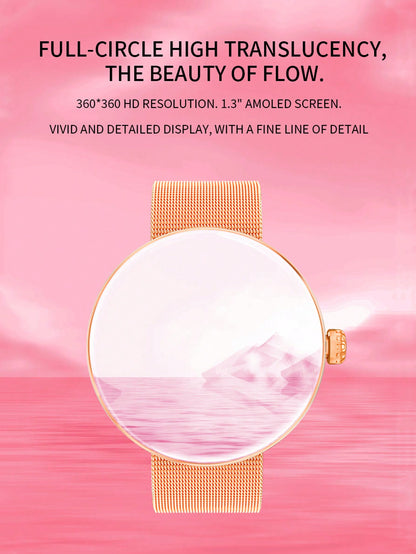 Dynamic8 Smart Watch – Waterproof Fitness Tracker, Bluetooth Calls, 100+ Sports Modes (Gold)