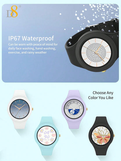 D8 Smart Watch – Heart Rate & Sleep Tracker, IP67 Waterproof, Full Touch, Activity Tracker for Android & iOS
