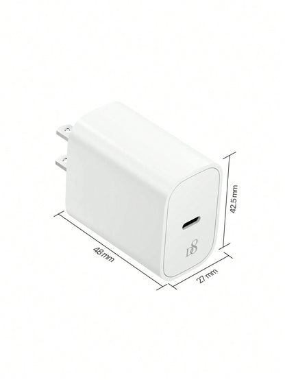 D8 20W PD USB-C Wall Charger 2-Pack 3.3ft Fast Charging Cable MFi Certified