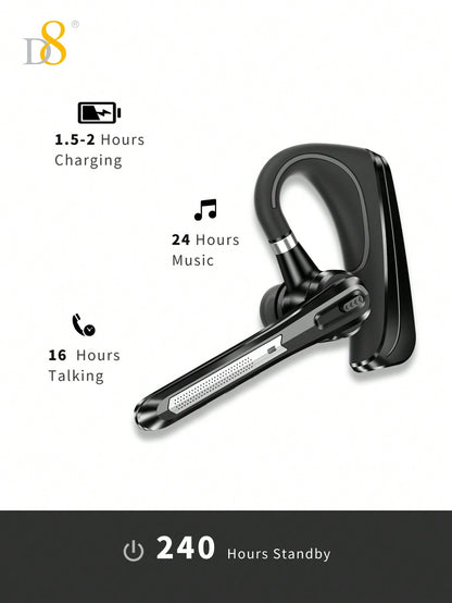 D8 TWS Noise-Canceling Wireless Earbuds, 16H Playtime, LED, Mic, Android/iOS