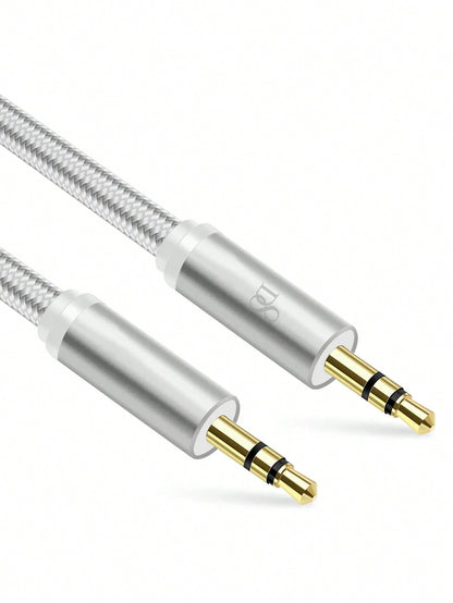 D8 1M Auxiliary Cable – Male to Male 3.5mm Audio Cable for Car, Headphones, Speakers
