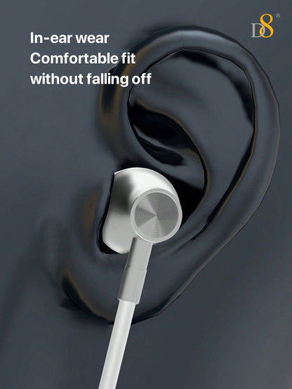 D8 2-Pack USB Type-C In-Ear Headphones – Mic & Volume Control for iPhone, iPad, Galaxy S23