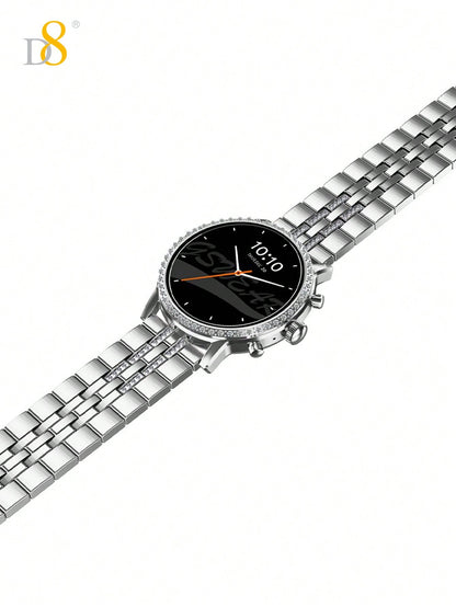 D8 Gold Smartwatch: 1.52” Touch Screen, Calls & Fitness Tracker