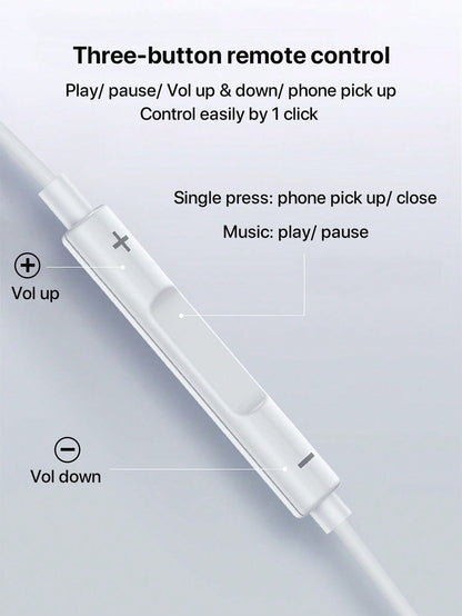 D8 USB-C Earbuds [2-Pack], In-Ear Headphones, Mic & Volume for iPhone/Samsung