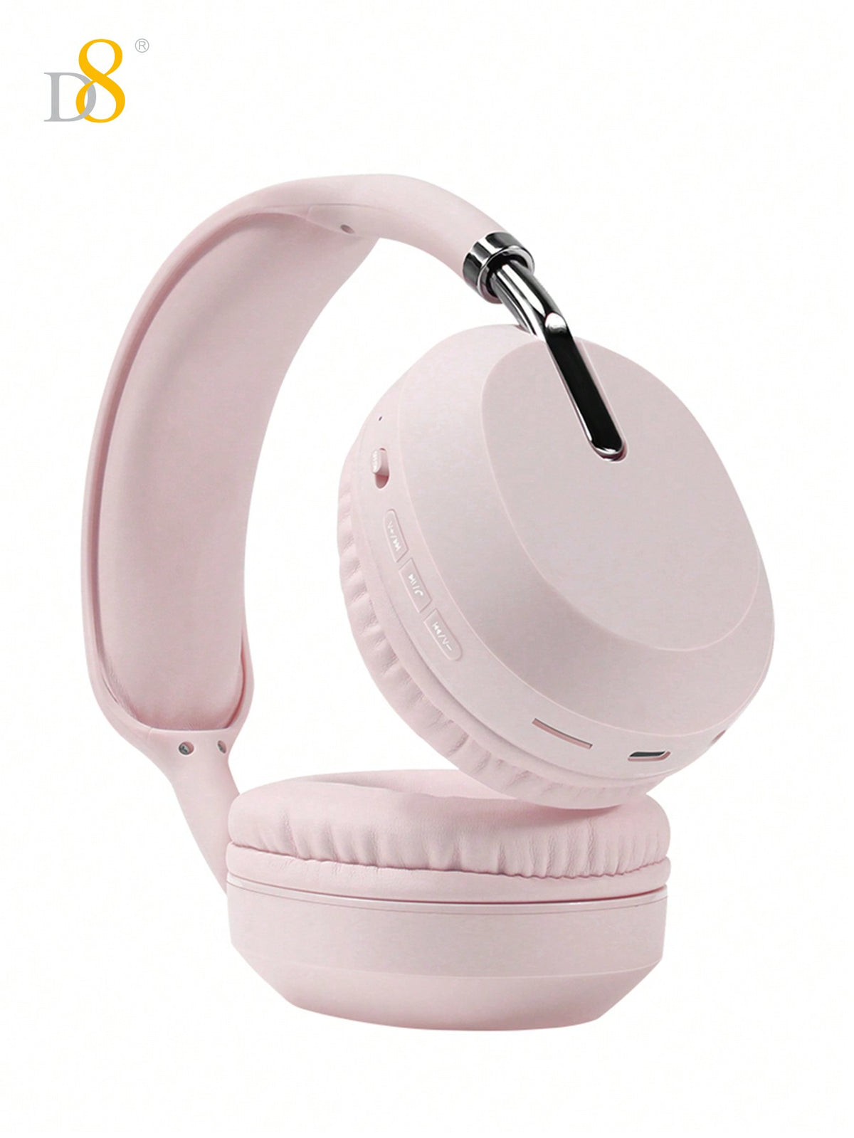 D8 Retractable Over-Ear Headphones – Wireless & Wired, 15H Playtime, Foldable, Built-In Mic & SD Slot