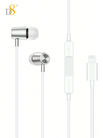 D8 MFi Certified Lightning Earbuds (2-Pack) – With Mic & Controller for iPhone