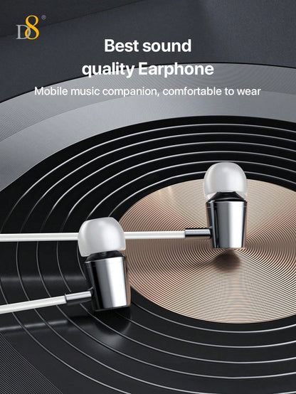 D8 MFi Certified Lightning Earbuds (2-Pack) – With Mic & Controller for iPhone