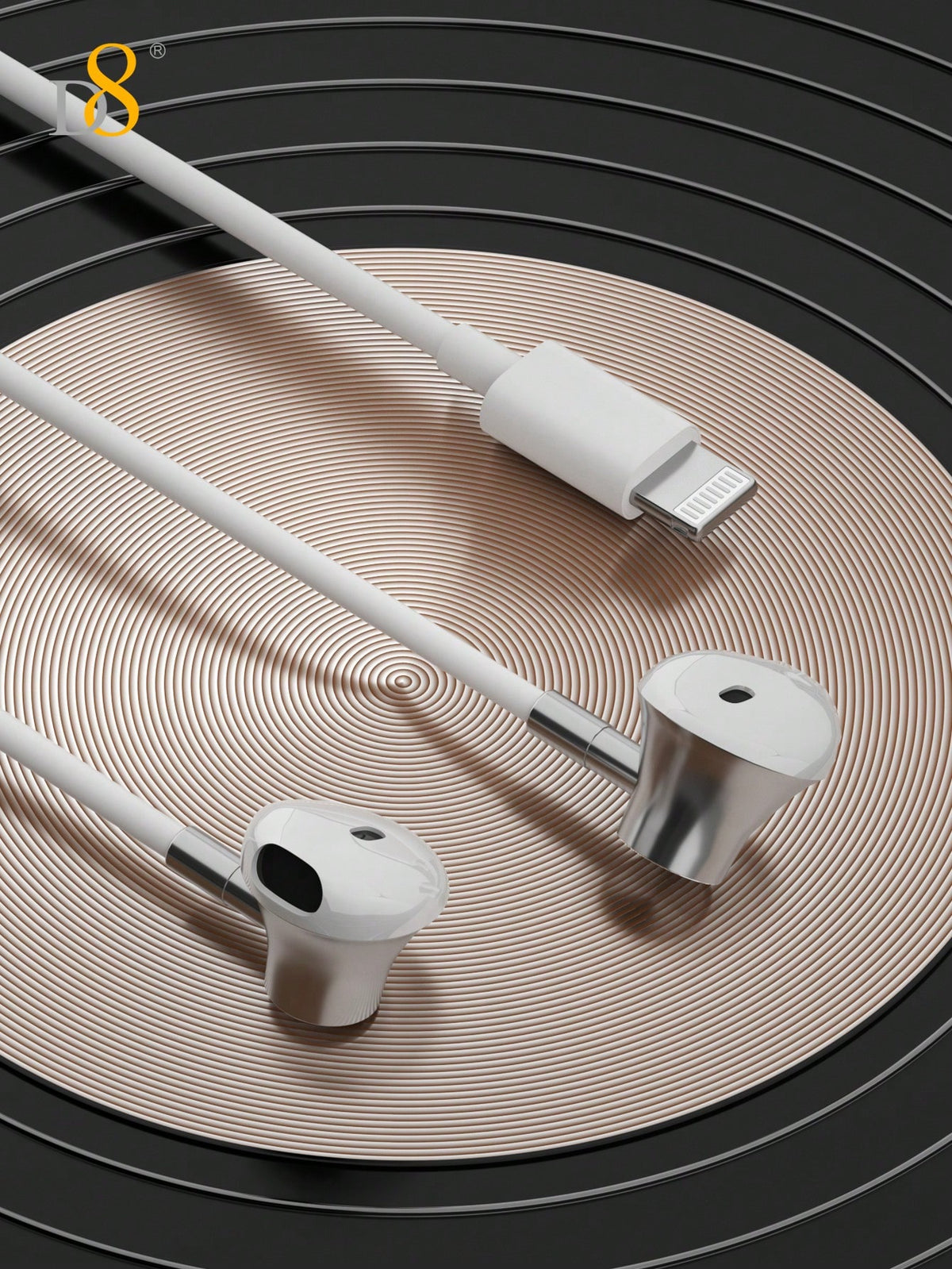 D8 MFi Certified Lightning Earbuds (2-Pack) – With Mic & Controller for iPhone