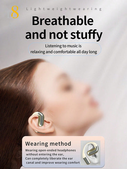 D8 Open-Ear Sport Headphones, 5.2 Stereo, Bass Boost, 7H Playtime, IPX5