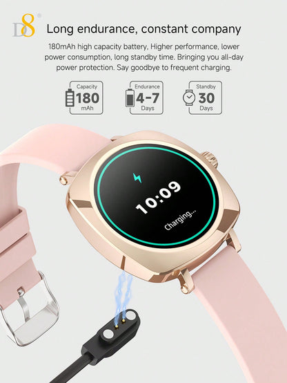 D8 Women's Smartwatch, 1.19", IP67 Waterproof, Calls, 100+ Sports Modes