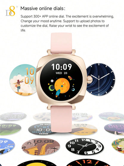D8 Women's Smartwatch, 1.19", IP67 Waterproof, Calls, 100+ Sports Modes