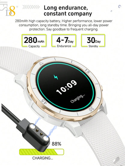 Dynamic8 Smart Watch – All-Day Fitness Tracker, Waterproof Design, Sleep & Call Monitoring (Unisex)