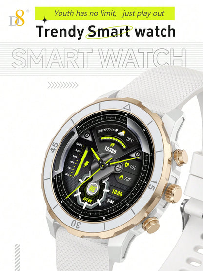 Dynamic8 Smart Watch – All-Day Fitness Tracker, Waterproof Design, Sleep & Call Monitoring (Unisex)