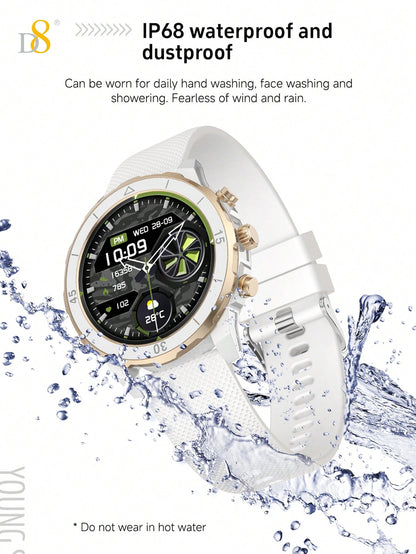 Dynamic8 Smart Watch – All-Day Fitness Tracker, Waterproof Design, Sleep & Call Monitoring (Unisex)