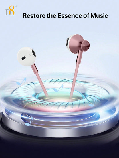 D8 Wired In-Ear Headphones Lightning Connector Sound Isolating MFi Certified