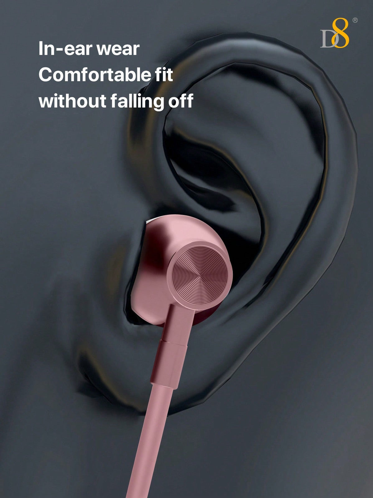 D8 Wired In-Ear Headphones Lightning Connector Sound Isolating MFi Certified