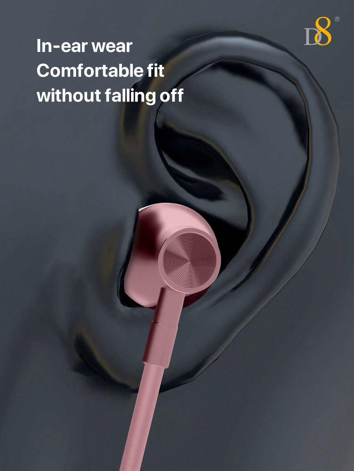 D8 Wired Lightning Headphones (2-Pack) – Mic, Remote, Noise-Isolating Earbuds for iPhone