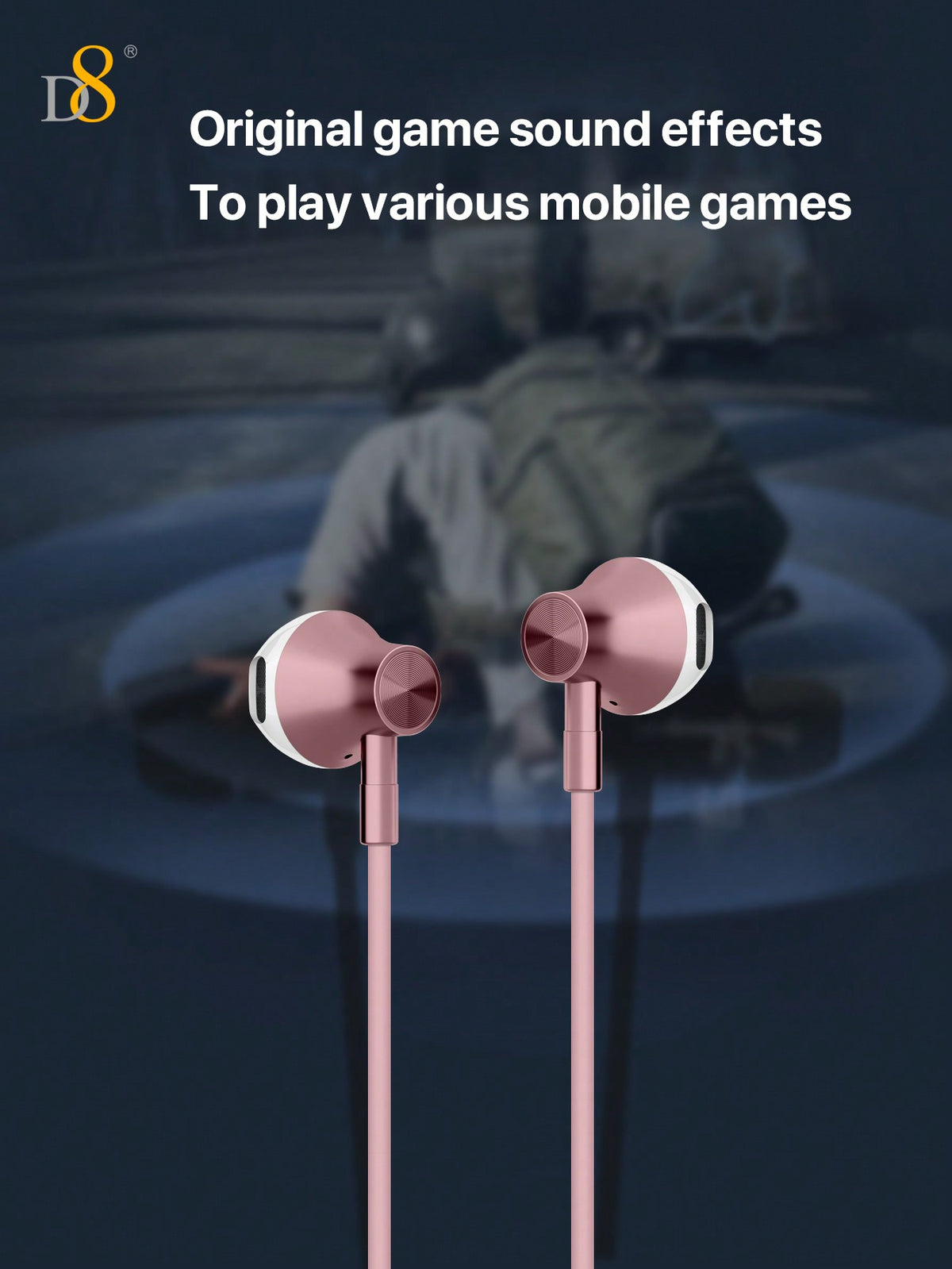 D8 Wired Lightning Headphones (2-Pack) – Mic, Remote, Noise-Isolating Earbuds for iPhone