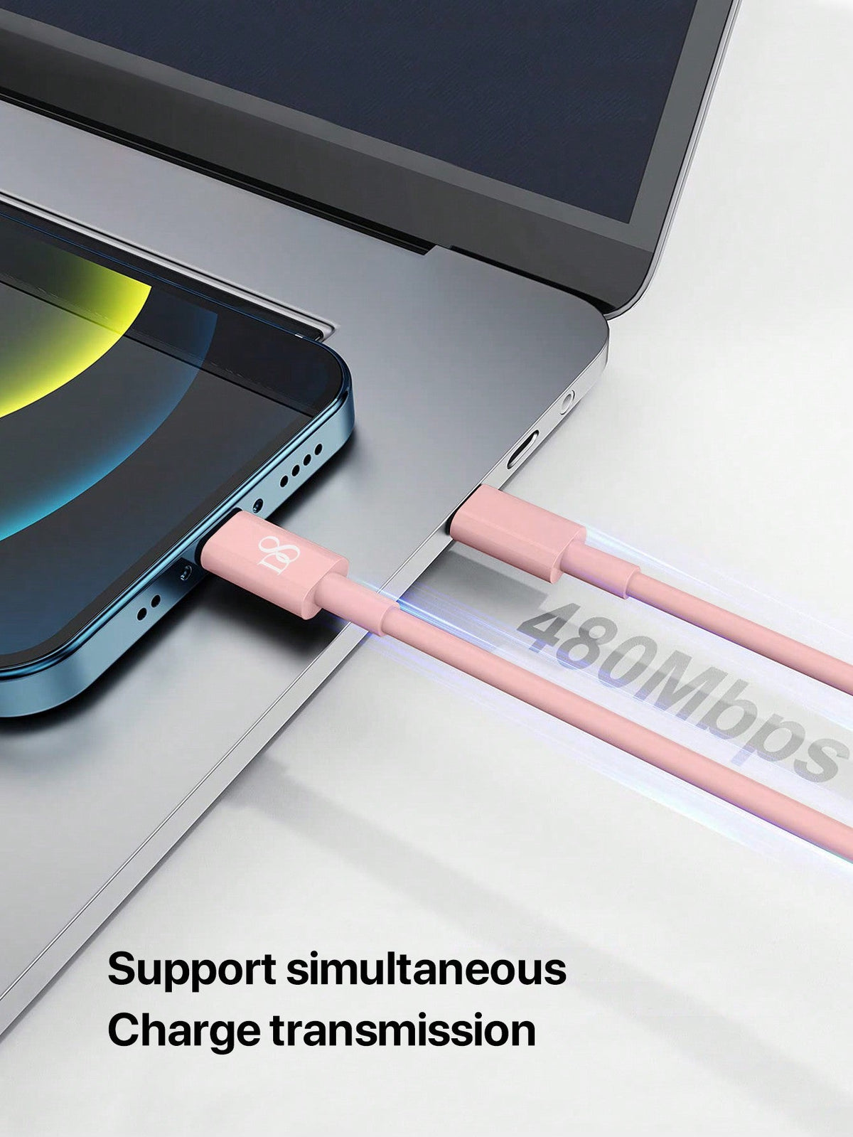 D8 iPhone Charger Cable 2-Pack 3.3ft USB-C to Lightning Fast Charging