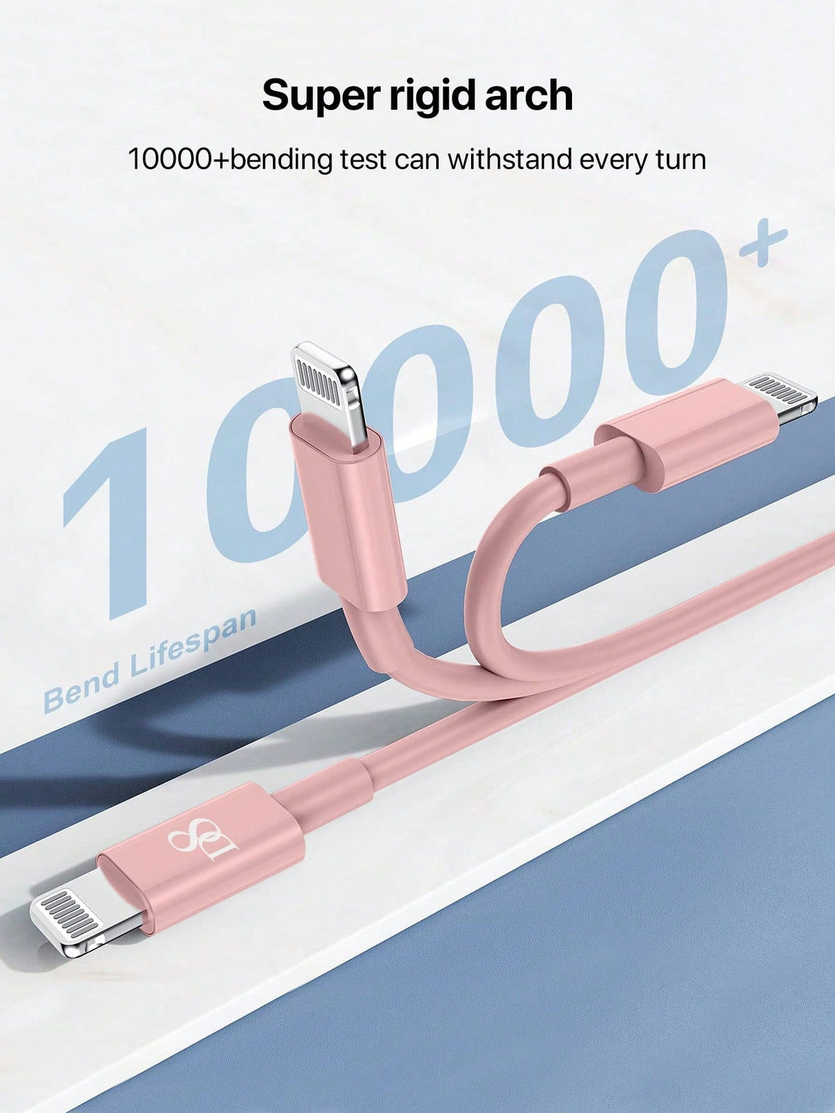D8 iPhone Charger Cable 2-Pack 3.3ft USB-C to Lightning Fast Charging