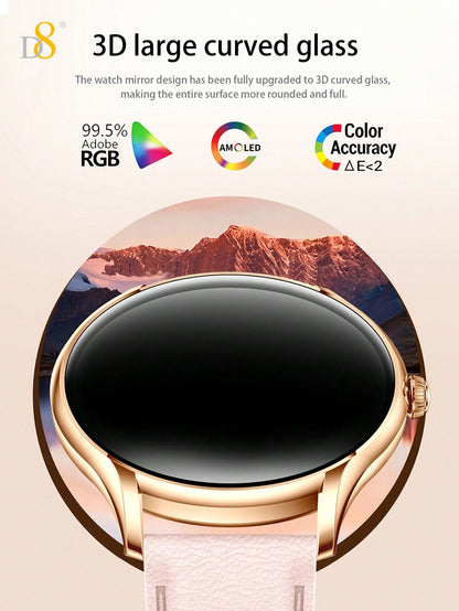 D8 Women's Smartwatch, 1.43" AMOLED, Calls, Fitness Tracker, 100+ Sports