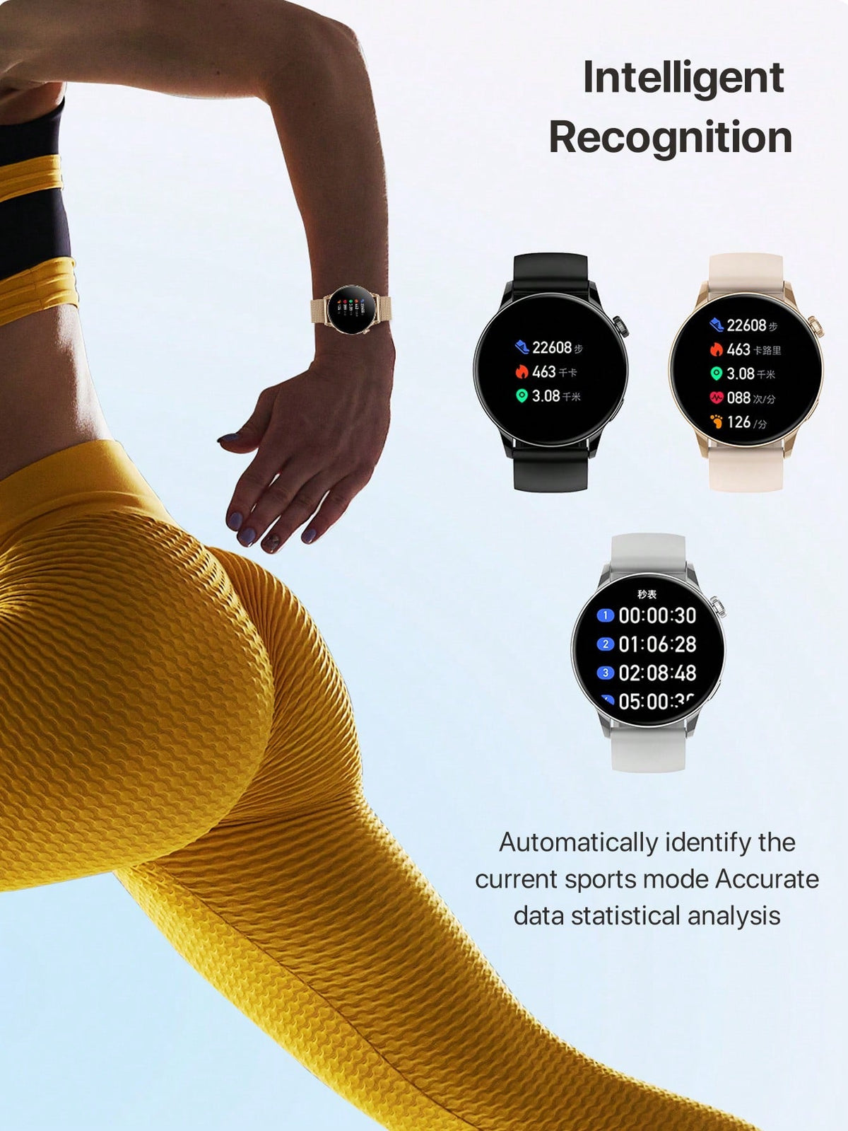 D8 1.3" Women's Smartwatch Waterproof Fitness Tracker 100+ Sports Modes