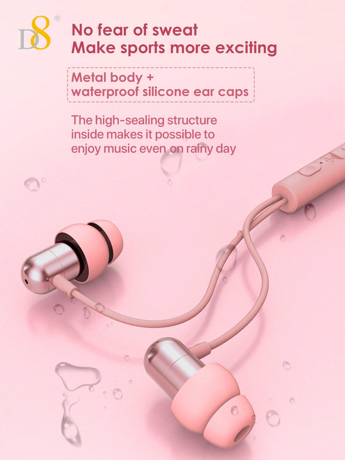 D8 USB-C Sleep Headphones – Noise-Isolating Wired Earbuds with Mic