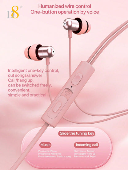 D8 USB-C Sleep Headphones – Noise-Isolating Wired Earbuds with Mic