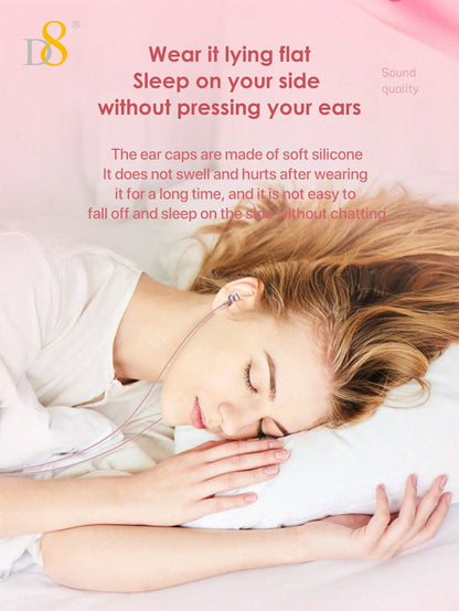 D8 USB-C Sleep Headphones – Noise-Isolating Wired Earbuds with Mic