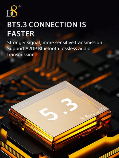 D8 Wireless Earbuds, HiFi Stereo, 5H Playtime, LED Display, iPhone/Android