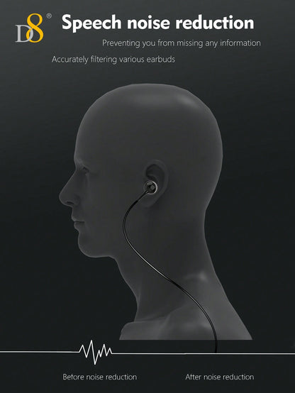 D8 Retractable Wireless Headset – 20H Talk Time, Noise Cancelling Mic, Clip-On for Driving & Workouts