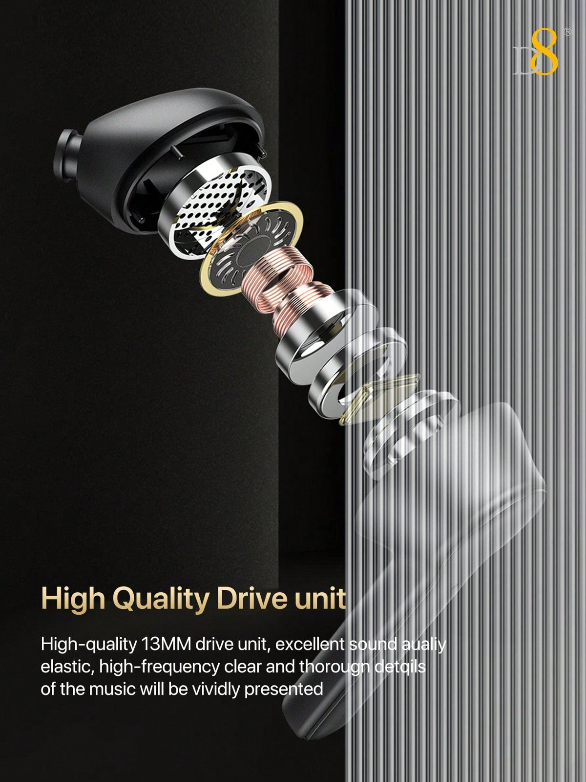 D8 Wireless Earbuds, LCD Touch, ANC & Transparency, BT 5.3, 40H Playtime