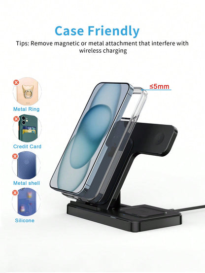 D8 3-in-1 Wireless Charger, for iPhone/Watch/AirPods, Ideal Gift Station
