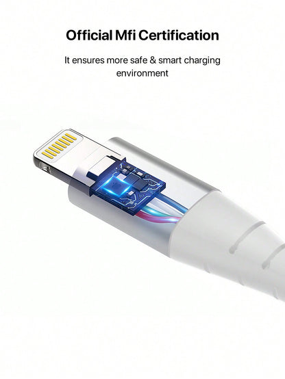 D8 Lightning Fast Charging Data Cable – High-Speed Charger for iPhone, iPad, and More