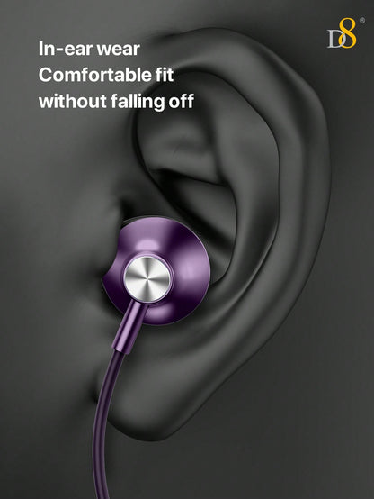 D8 USB-C Headphones, In-Ear, Mic & Volume Control, for iPhone/Galaxy/iPad