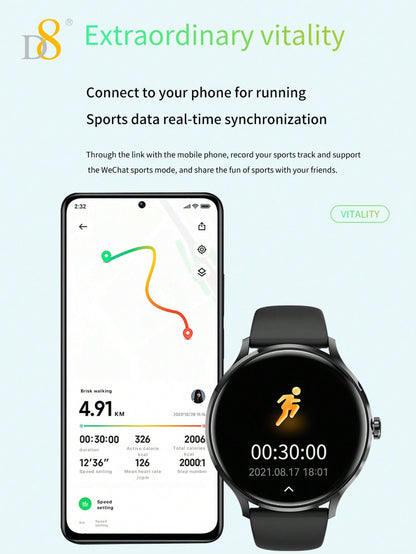 D8 Women's Smartwatch IP67 Waterproof Fitness Tracker 100+ Sports Modes