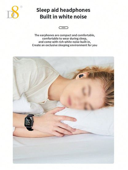 D8 Smart Watch + Earbuds – Fitness Tracker, 100+ Sports Modes, Waterproof for iOS & Android