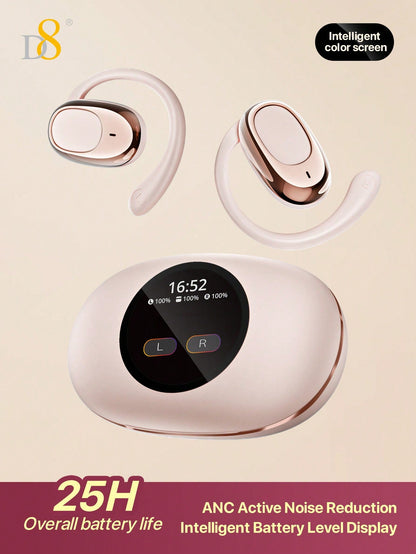 D8 Wireless Earbuds, LED Display, ENC Mic, Sport Earhook, Stereo Sound