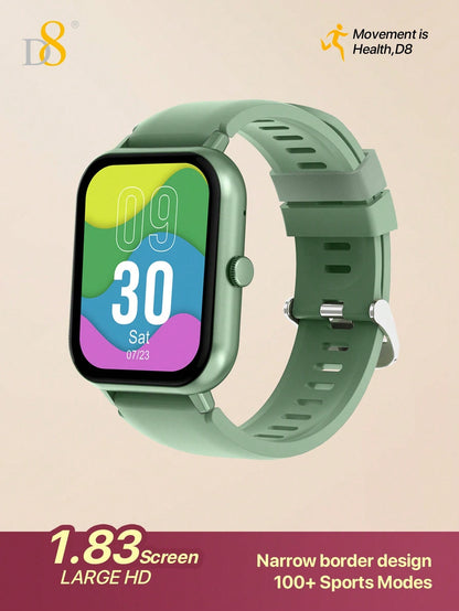 D8 Women's Smartwatch, 1.83" Touchscreen, Waterproof, 100+ Sports Modes