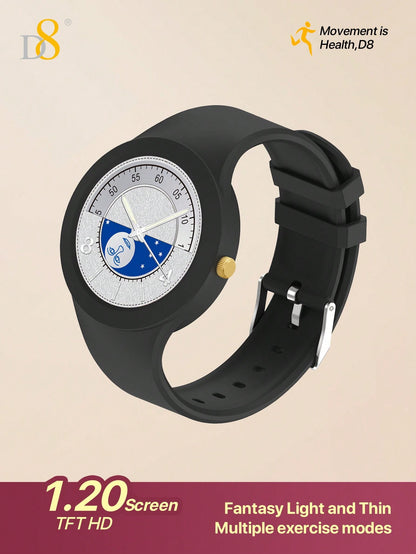 D8 Smart Watch – Heart Rate & Sleep Tracker, IP67 Waterproof, Full Touch, Activity Tracker for Android & iOS