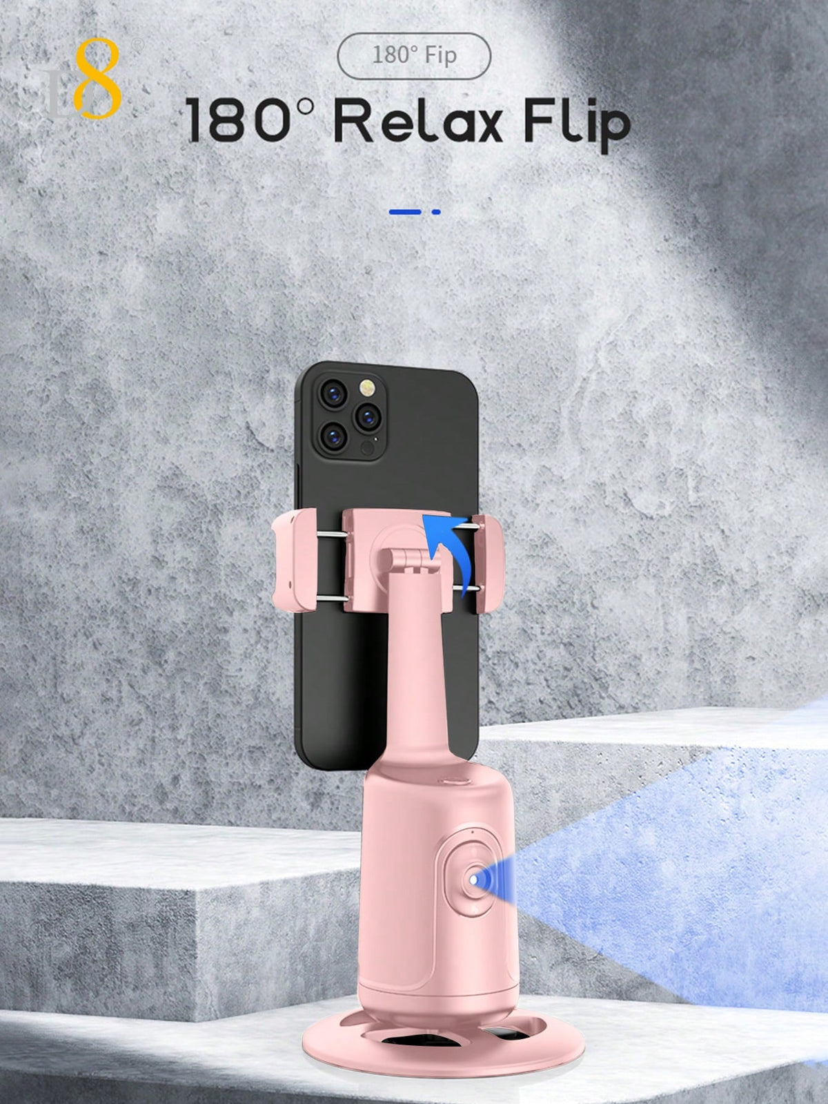 D8 AI Auto Face Tracking Phone Gimbal – Gesture Recognition, 360° Horizontal & Vertical Shooting