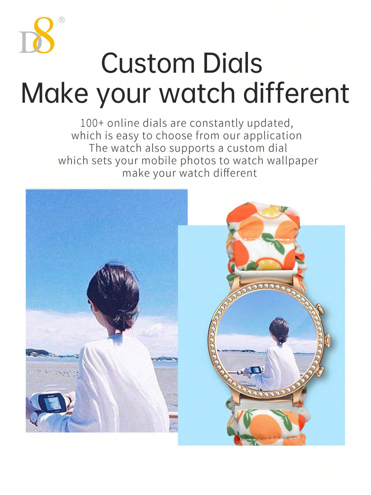 Dynamic8 Smart Watch – Women’s IP68 Waterproof Call Function